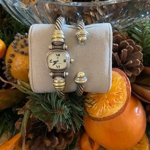David Yurman Watch and matching Cuff
